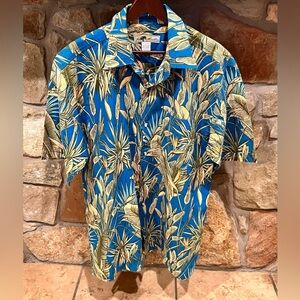 Joe Marlin Tropical Island Caribbean Shirt Men's Large Button Down 100% Cotton